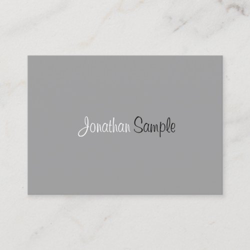 Modern Professional Elegant Gray Simple Design Business Card
