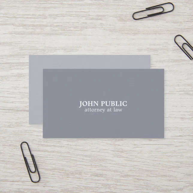 Modern Professional Elegant Grey Attorney Lawyer Business Card | Zazzle