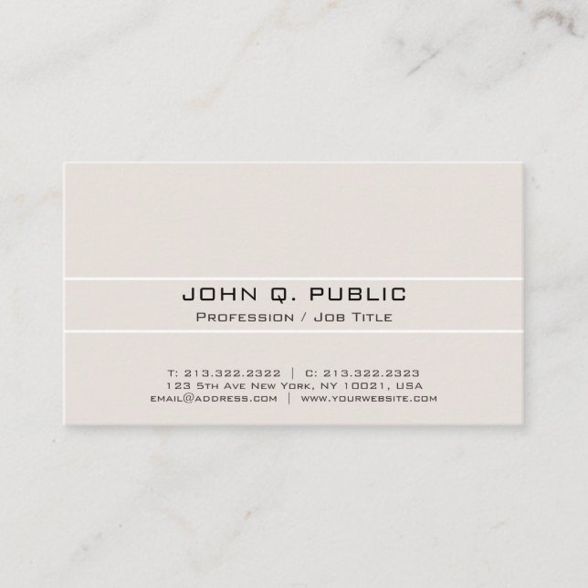 Modern Professional Elegant Harmonic Colors Business Card (Front)