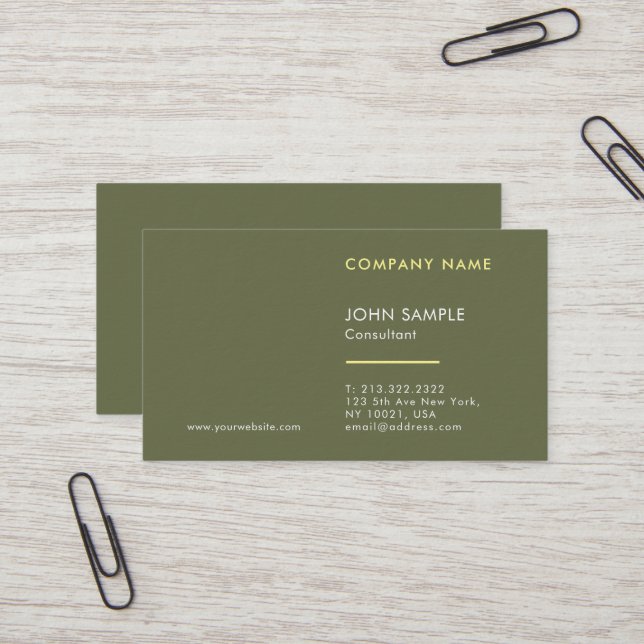Modern Professional Elegant Luxury Premium Thick Business Card (Front/Back In Situ)
