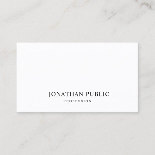 Modern Professional Elegant Minimalist Design Business Card