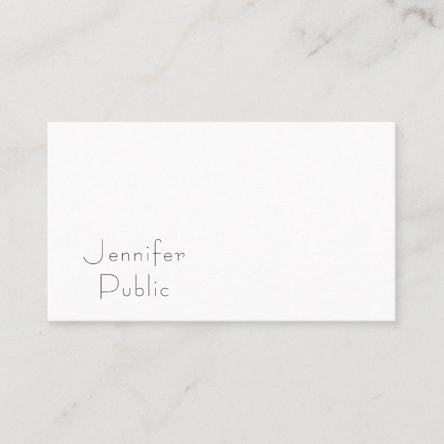 Modern Professional Elegant Minimalist Template Business Card (Front)