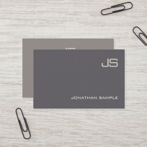 Modern Professional Elegant Monogram Design Luxury Business Card