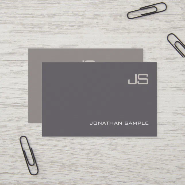 Modern Professional Elegant Monogram Design Luxury Business Card | Zazzle