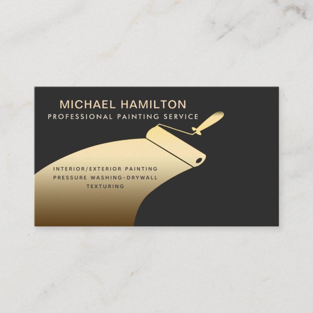  Modern professional elegant painting service  Business Card (Front)