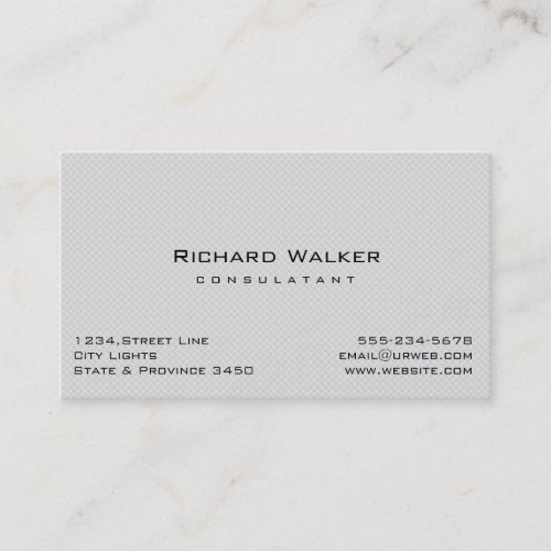 Modern Professional elegant Plain White Simple Business Card