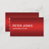 Modern Professional Elegant Red Simple Plain Business Card (Front/Back)