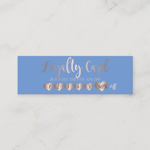 Modern Professional Elegant Rose Gold Hearts Loyalty Card