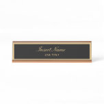Modern Professional Elegant Script Gold Desk Name Plate Modern Professional Elegant Script Gold Desk Name Plate