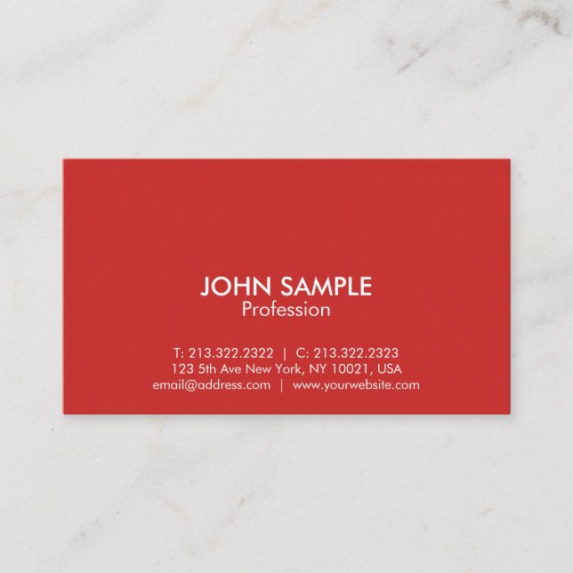 Modern Professional Elegant Simple Design Business Card (Front)