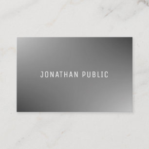 Modern Professional Elegant Simple Grey Template Business Card