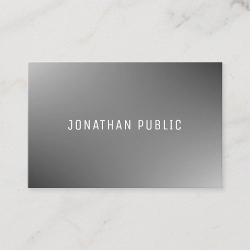 Modern Professional Elegant Simple Grey Template Business Card