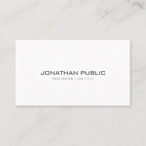 Modern Professional Elegant Simple Plain Business Card