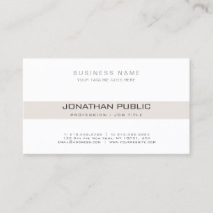 Modern Professional Elegant Simple Plain Corporate Business Card