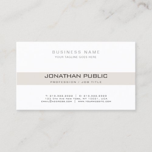 Modern Professional Elegant Simple Plain Corporate Business Card