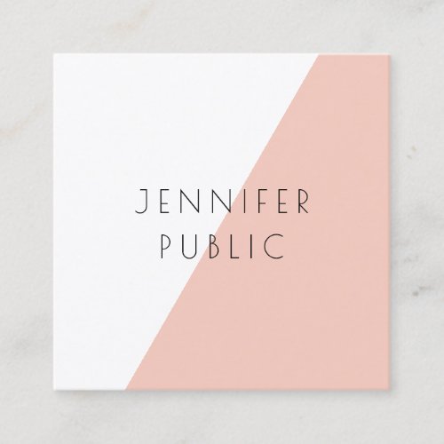Modern Professional Elegant Simple Template Square Business Card