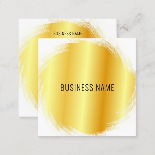 Modern Professional Elegant Template Gold Look Square Business Card