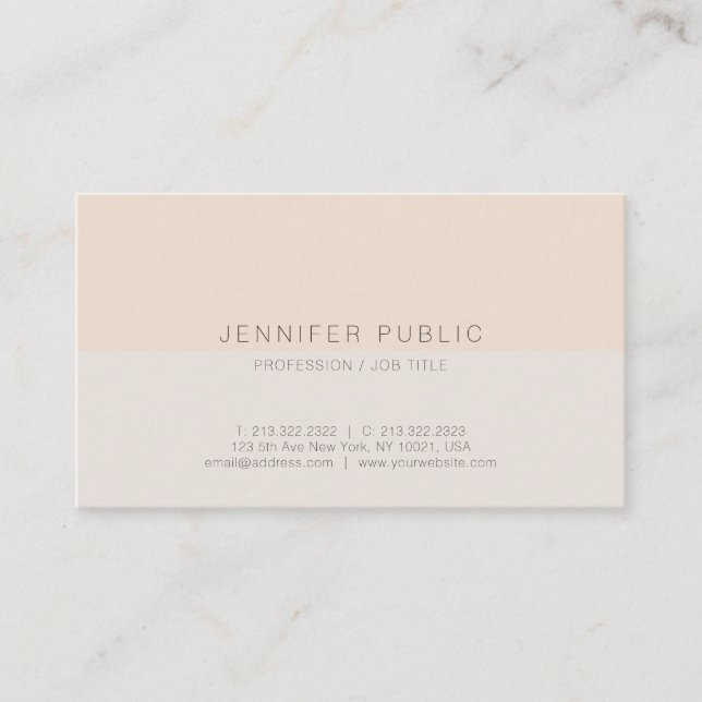 Modern Professional Elegant Trend Design Stylish Business Card (Front)