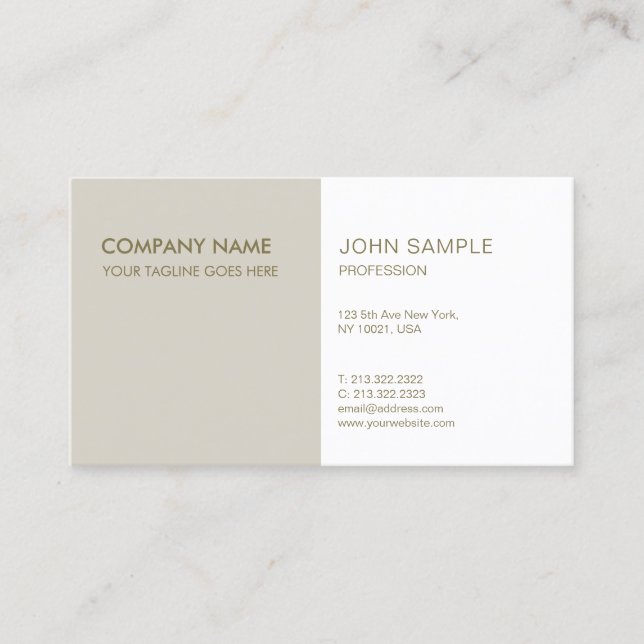 Modern Professional Elegant Trending Colors Business Card (Front)