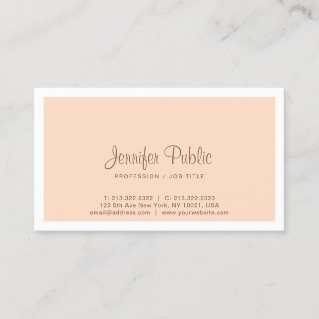 Modern Professional Elegant Trendy Color Design Business Card (Front)