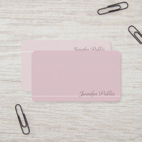 Modern Professional Elegant Trendy Matte Business Card