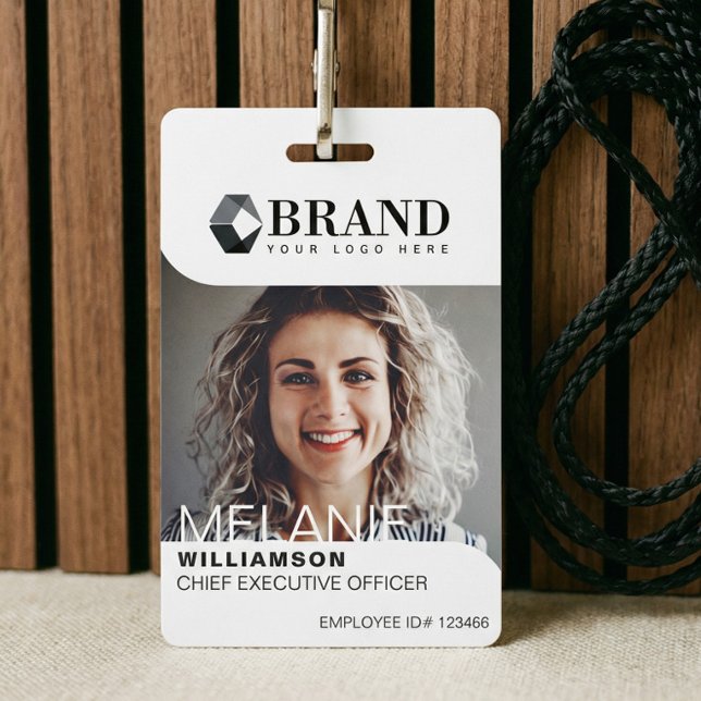 Modern Professional Employee Photo ID Badge Logo (Modern Professional Employee Photo ID Badge Logo)