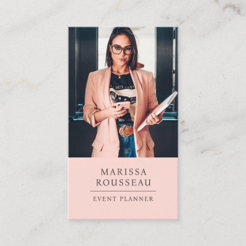 Modern Professional Event Planner Photo Business Card