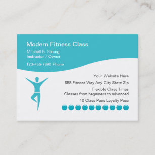 Modern Professional Fitness Business Cards