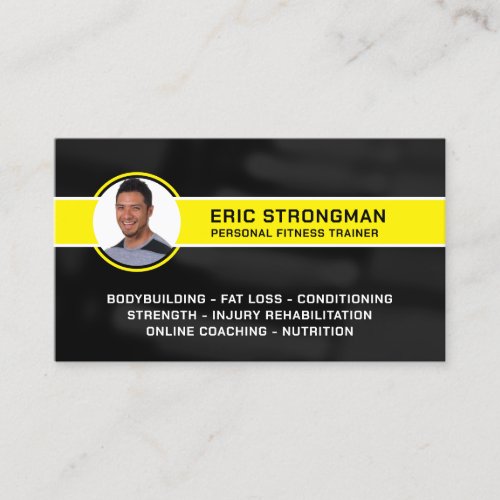 Modern professional fitness trainer  business card