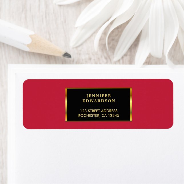 Modern professional gold black cardinal red label (Insitu)