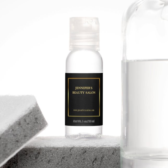Modern professional gold black promotional hand sanitizer (Insitu)