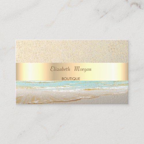 Modern Professional Gold ConfettiStripe Business Card