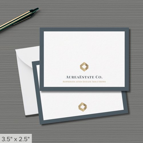 Modern Professional Gold Logo Note Card