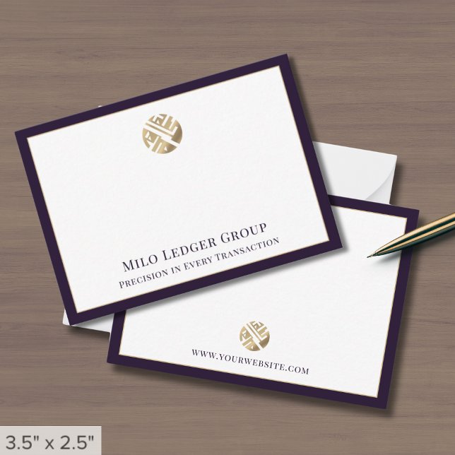 Modern Professional Gold Logo  Note Card (Creator Uploaded)