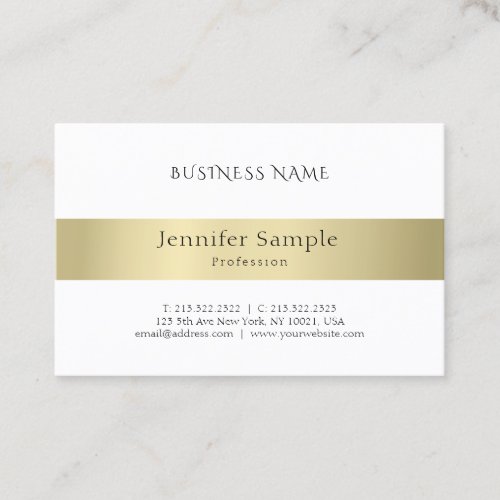 Modern Professional Gold Look Minimalist Elegant Business Card