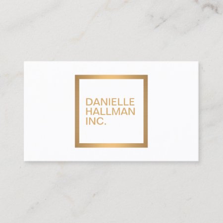 Modern Professional Gold Name Logo Business Card