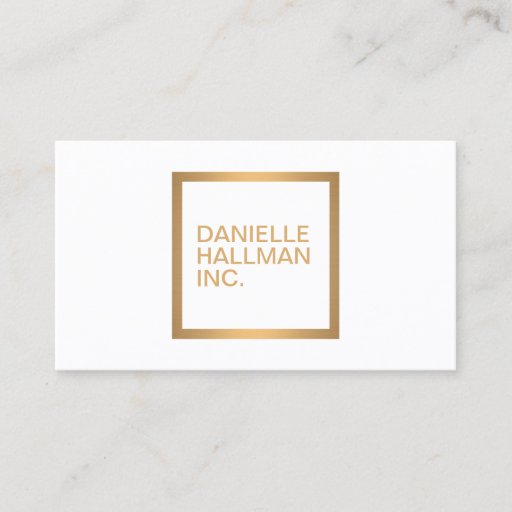 Customizable Modern Professional Gold Name Logo Business Card Templates