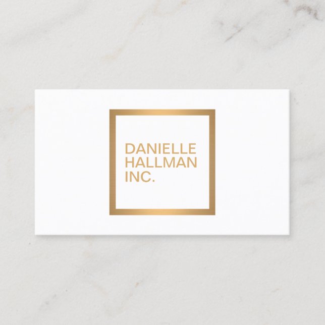 Modern Professional Gold Name Logo Business Card (Front)