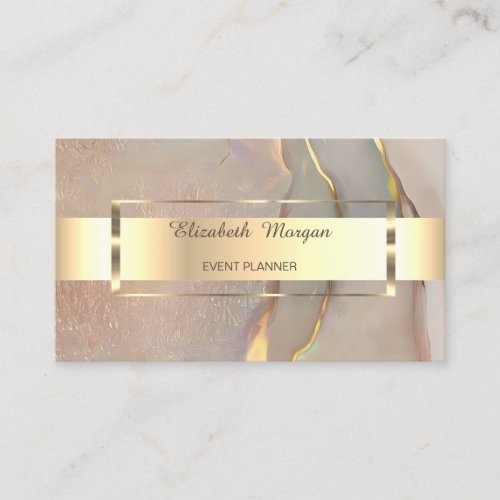 Modern  Professional Gold Stripe Pink Opal