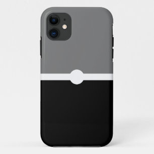 Modern Professional Gray Black White Color Block iPhone 11 Case
