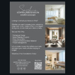 Modern Professional Gray Business Flyer<br><div class="desc">Promote your brand with this sleek and customizable professional flyer, designed to make a lasting impression. Upload 3 personal or portfolio photos, add your custom text or list of services, and include your contact details to help clients reach you easily. A scannable QR code links directly to your consultation booking...</div>