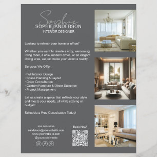 Modern Professional Gray Business Flyer