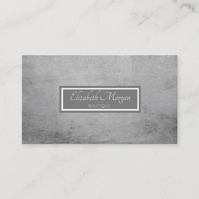 Modern Professional Gray, Frame Business Card (Front)
