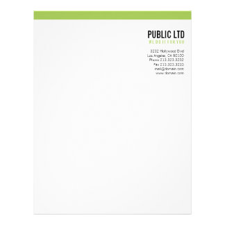 Modern Professional Green Letterhead