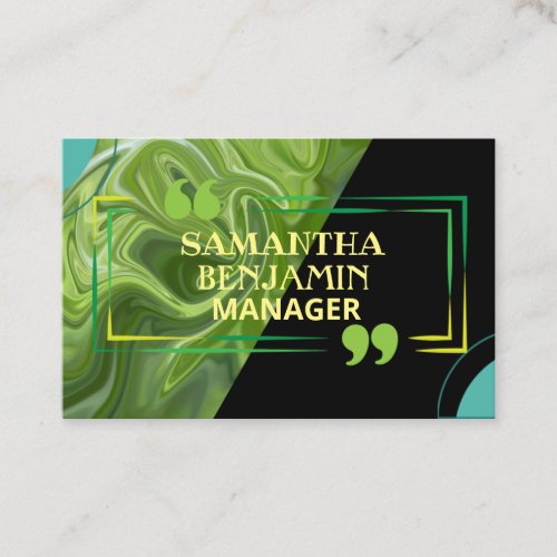 Modern Professional Green Trendy Business Card