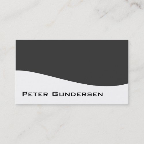 Modern Professional Grey &amp; White Business Cards