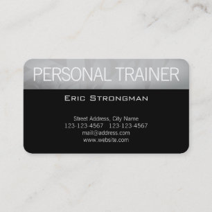 Modern professional gym style black business card