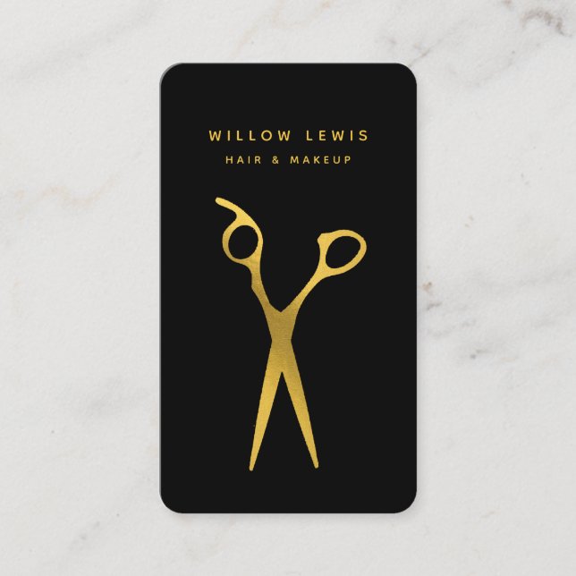 Modern Professional Hair Stylist Social Media   Business Card (Front)