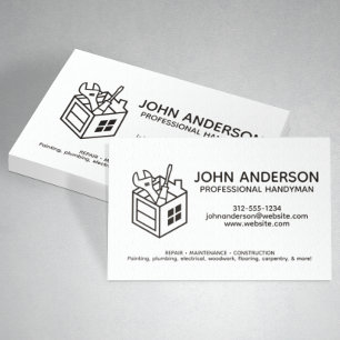 Modern Professional Handyman Services Business Card