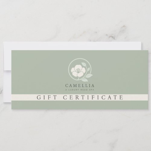 Modern Professional Head Spa Gift Certificate Invitation